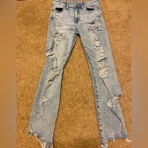 Hi- rise jegging cropped jeans